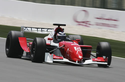 Nigel Mansell is de snelste in Qatar