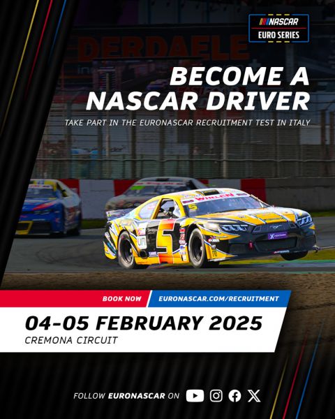 Test een EuroNASCAR-auto in Italië