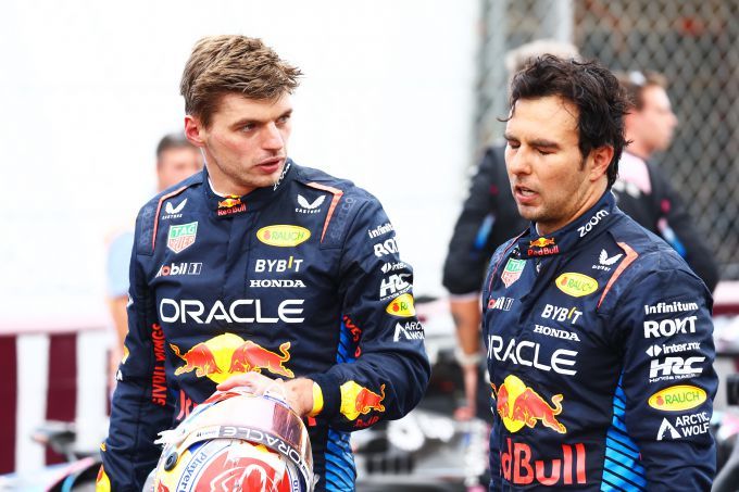Max Verstappen en Sergio Perez