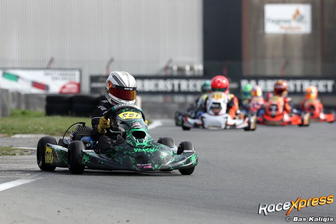 Kick Berkers kende zaterdag een uitstekend begin van de GK4 Kart Series