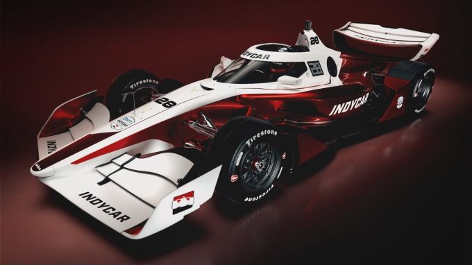 INDYCAR onthult het compleet nieuwe chassis IR-28 en nieuwe 2,4-liter V6-hybride voor 2028!